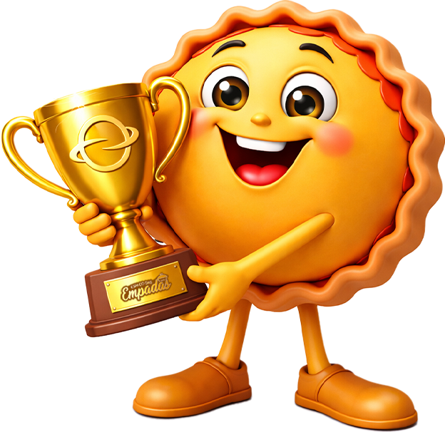 ESPACO DAS EMPADAS Mascote Empamoji Trofeu 3D ABR26